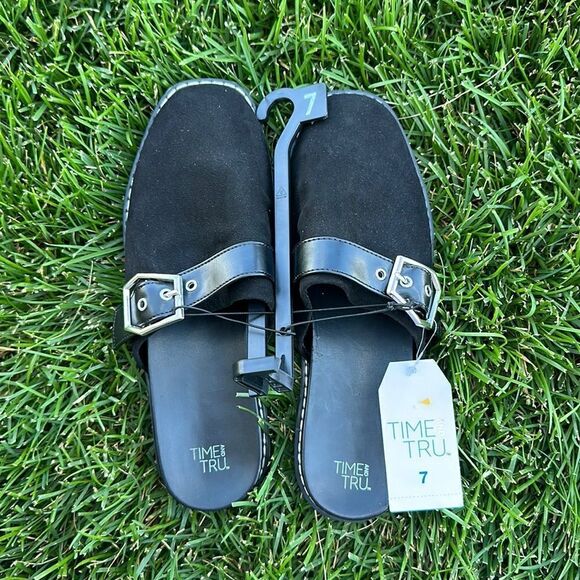 Time and Tru Women's Buckled Mule Slides size 7 - Picture 1 of 7